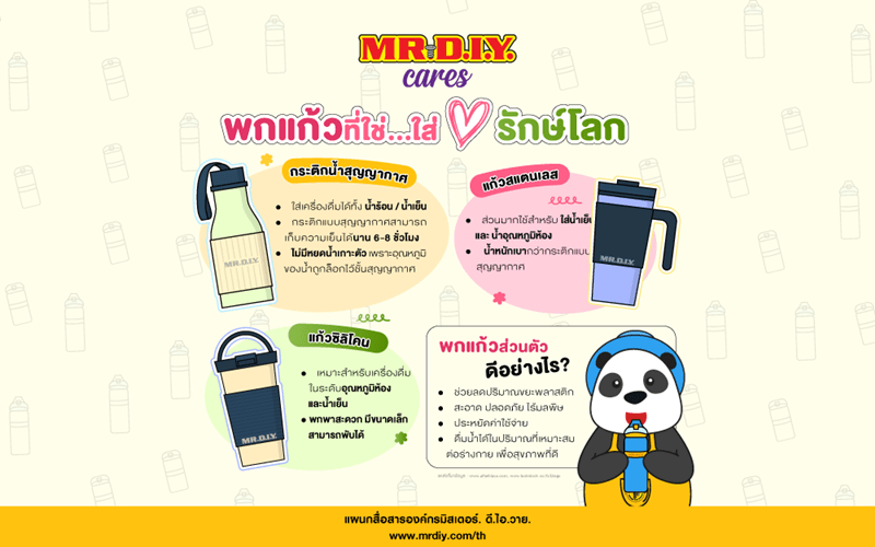 พกแก้วส่วนตัว สวยคู่ใจ ลดขยะ ไม่สร้างภาระให้โลก