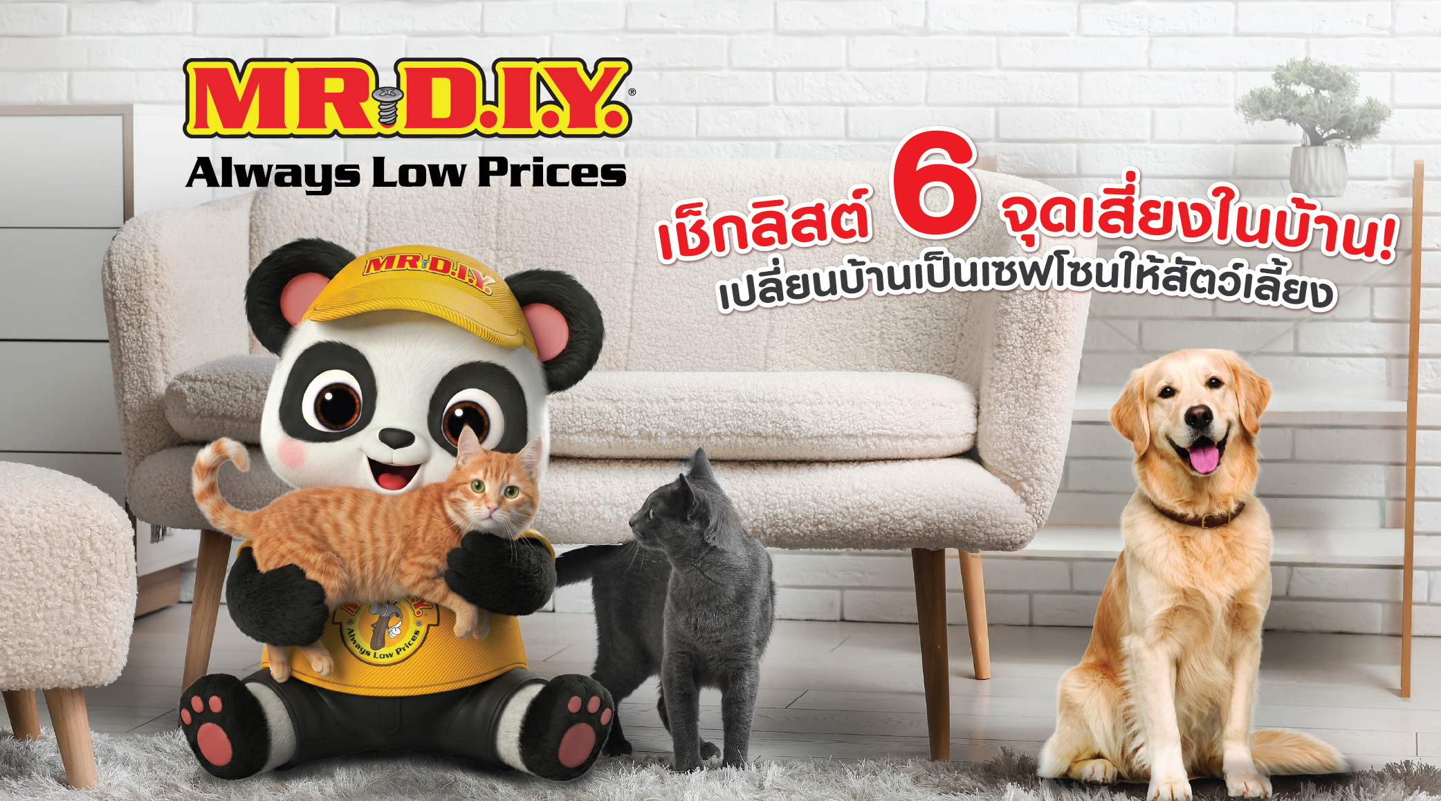 เช็กลิสต์ 6 จุดเสี่ยงในบ้าน เปลี่ยนบ้านเป็นเซฟโซนให้สัตว์เลี้ยง