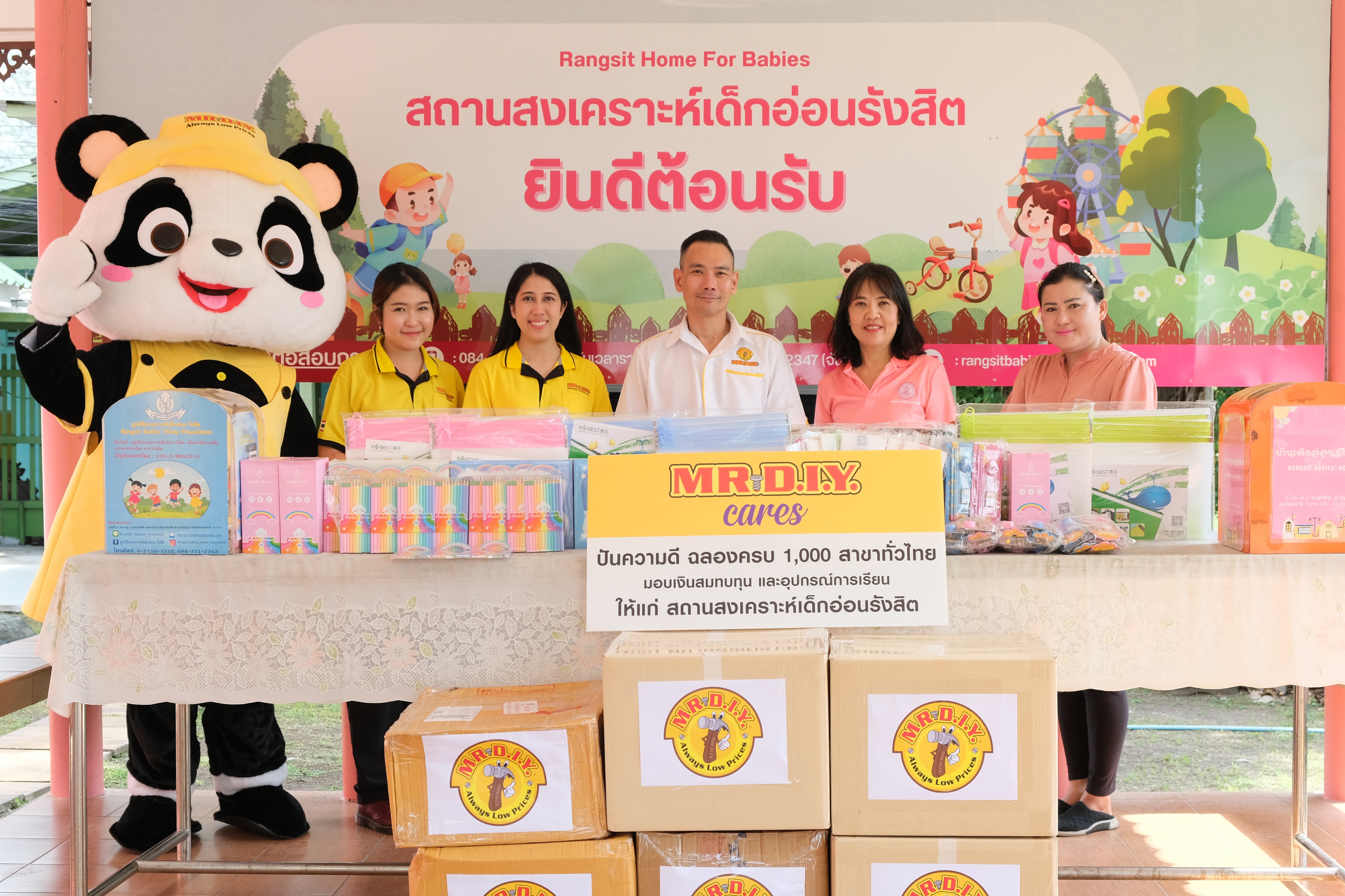 MR. D.I.Y. Spreads Goodness in the Celebration of Reaching 1,000 Stores, Donating Funds and School Supplies to 6 Organisations  Across 6 Regions of Thailand