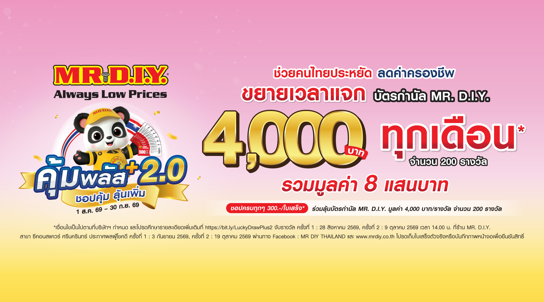 มิสเตอร์. ดี.ไอ.วาย. จัดกิจกรรม “คุ้มพลัส ชอปคุ้ม ลุ้นเพิ่ม 2.0”